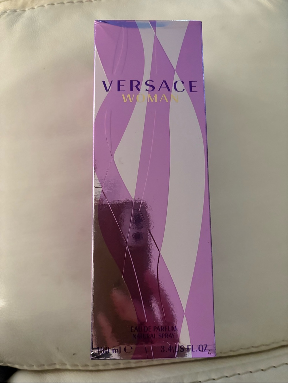 Versace Lavender & White Wave-Patterned Box